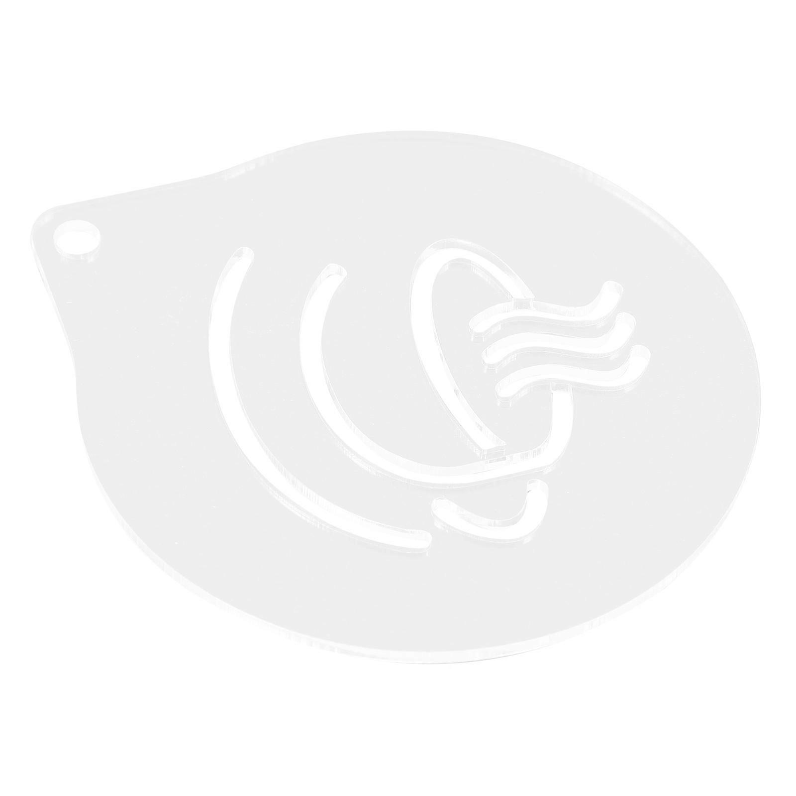 Coffee Decorating Stencils Set Acrylic Material For Coffee Enthusiasts In Cafes Simple To Clean 1Set
