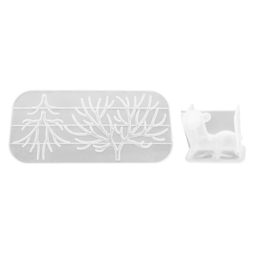 2pcs Silicone Antler Tree Molds for DIY Jewelry Display Crafting – Durable Epoxy Moulds for Unique Handmade Ornaments, Easy Demoulding Reusable Design