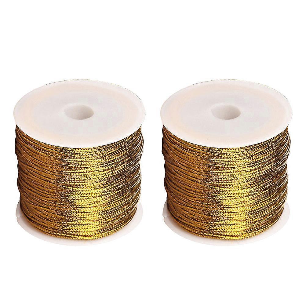 Practical Fashion Gift Package Rope 2Set Ideal For Christmas Decorating And Crafting Activities In Golden