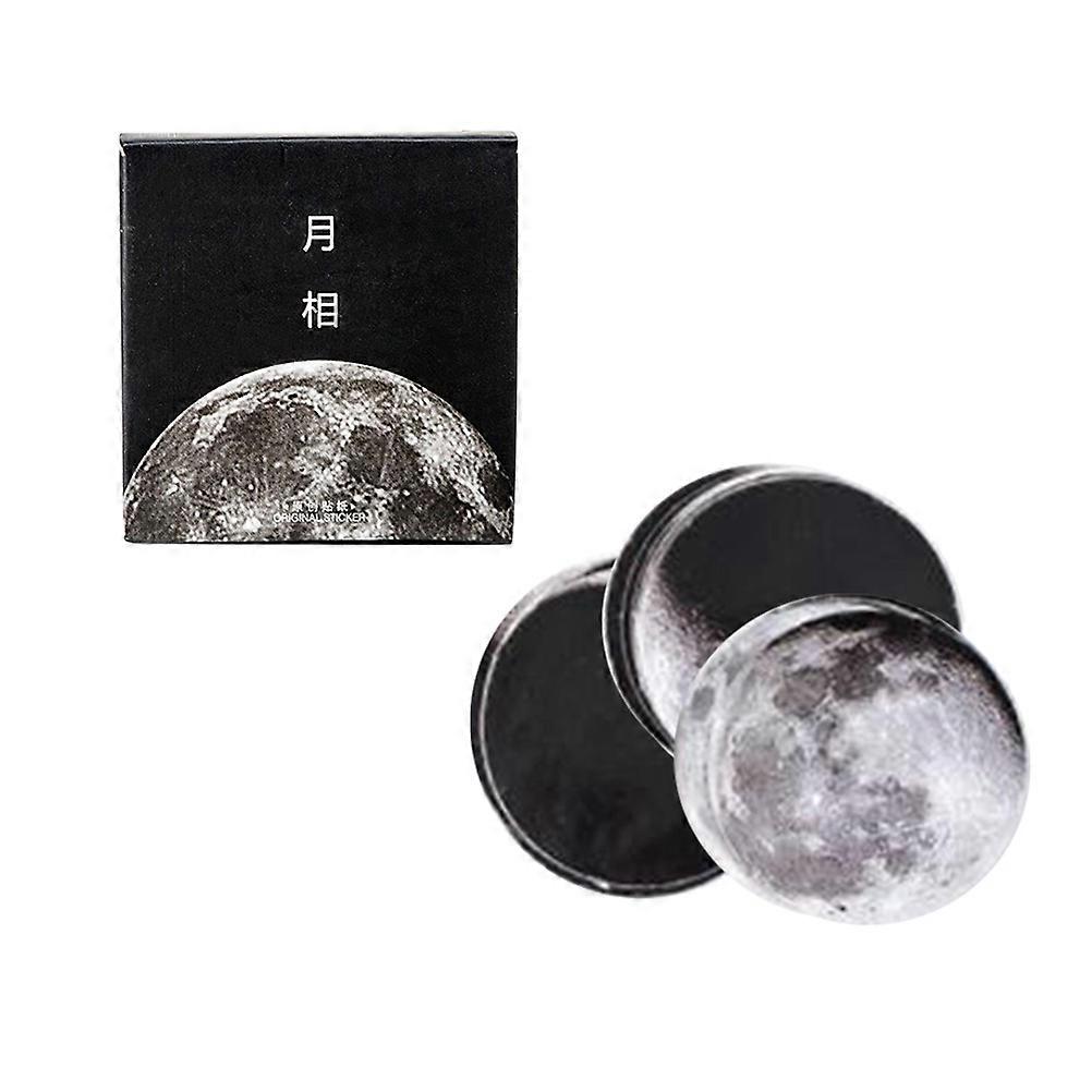 Moon Phase Pattern Sticker Set For Journaling And Scrapbook Crafting Supplies In Black With Seamless Tape For School Office Party Use