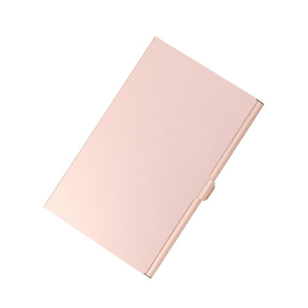 Portable Business Name Holder Desktop Organizer Metal Business Credit Case Box 1 Set Golden