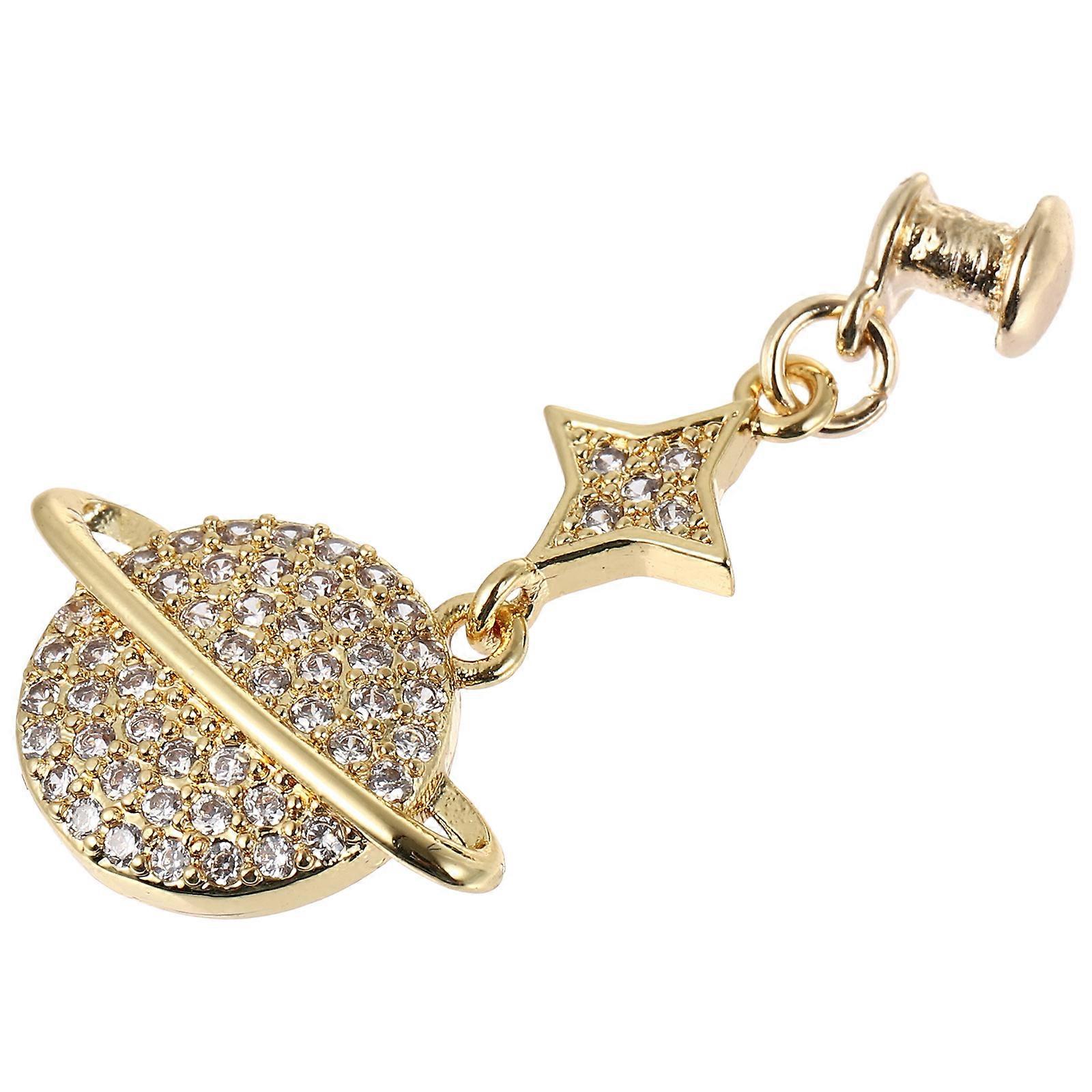 Stylish Watch Band Charm Pendant with Decorative Studs for Fashionable Earth Globe Design Statement Accessory