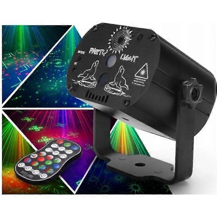 LED Laser Stage Light, Strobe Projector Light Party Light Remote Control Mirror Ball DJ Lighting