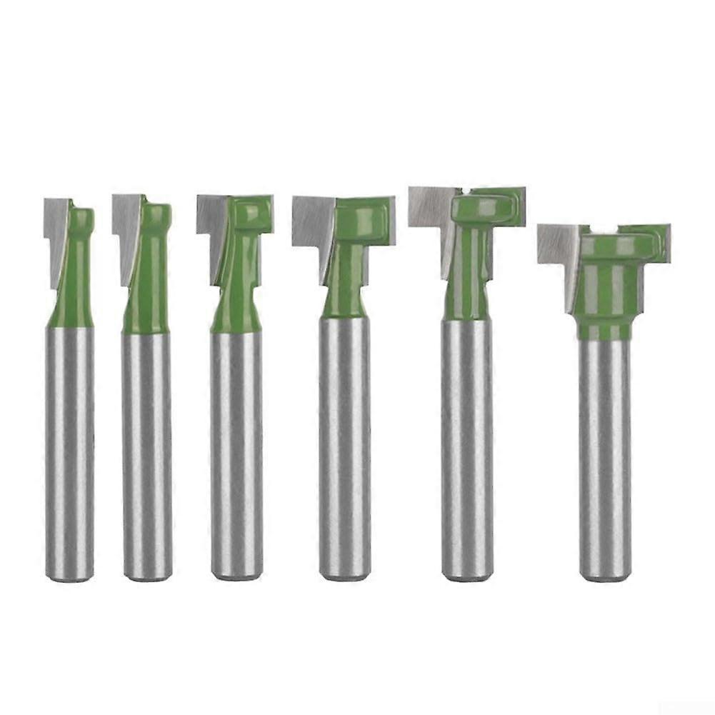 Reliable T Slot Router Bit Set With 6.35 Mm Shank, 6.35x7.94 Mm Cut Size, For Hardwood And Softwood