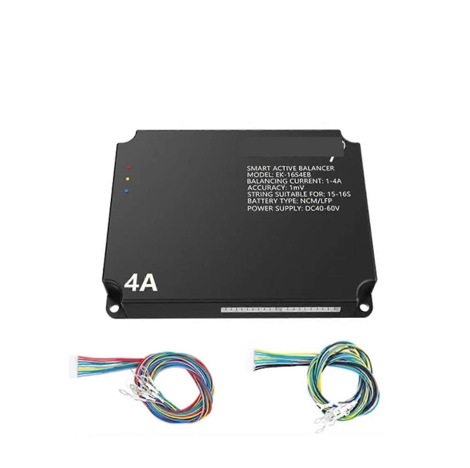 2-4A Active Balancer for 2S to 16S Lithium Batteries, Compatible with Li-Ion, LiFePO4, LTO, NCA Models EK-16S4EB