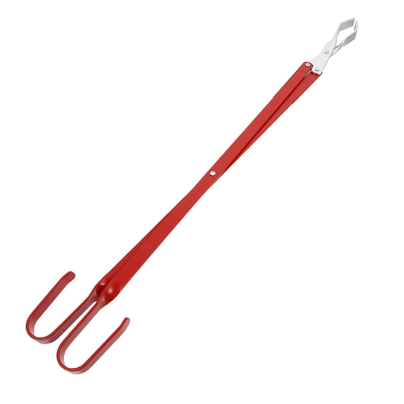 Food Clamp Families Home Use Stainless Steel Red Long Handle Daily Use 1Pack