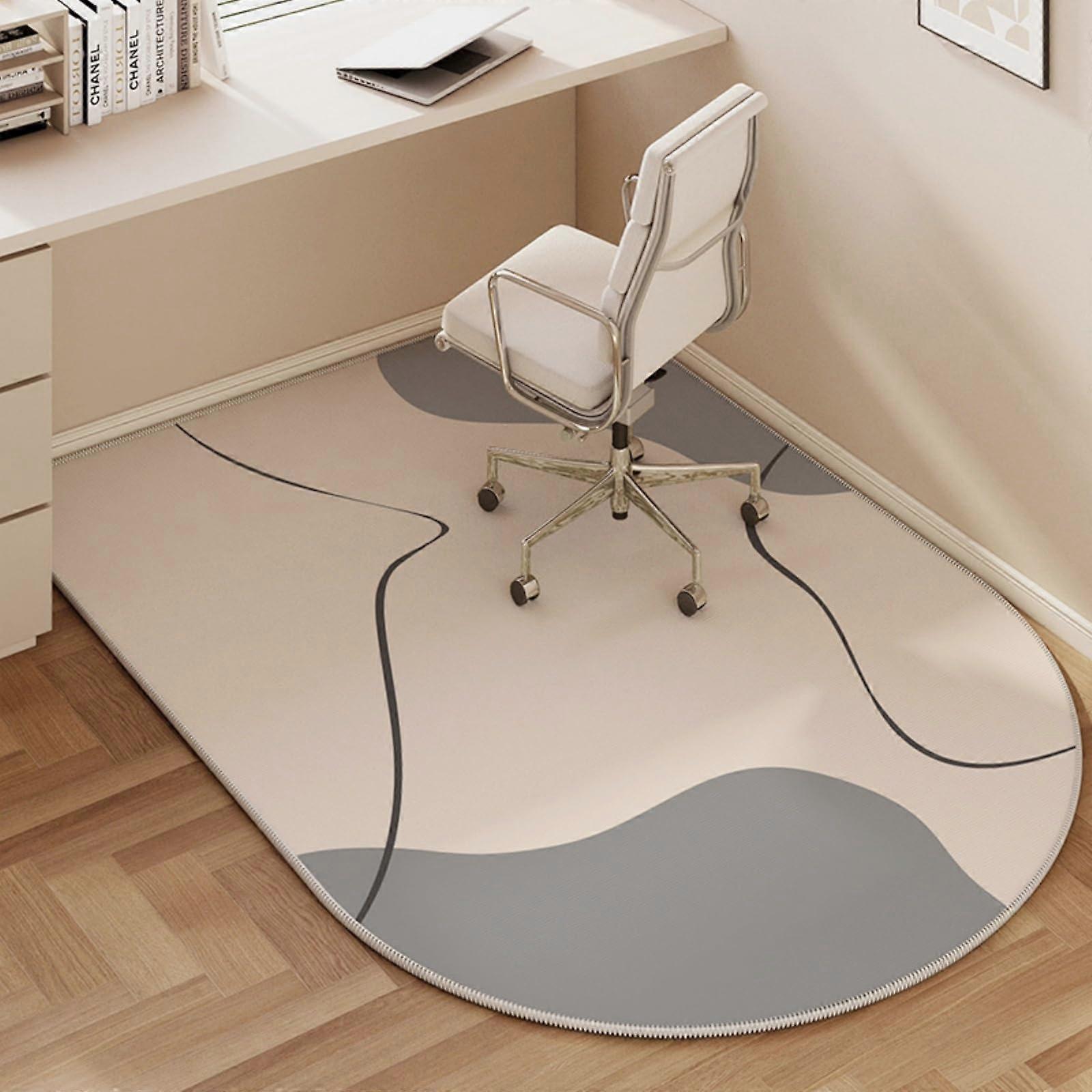 Office Chair Mat for Carpeted and Hardwood Floor Protector, Grey 100x120cm