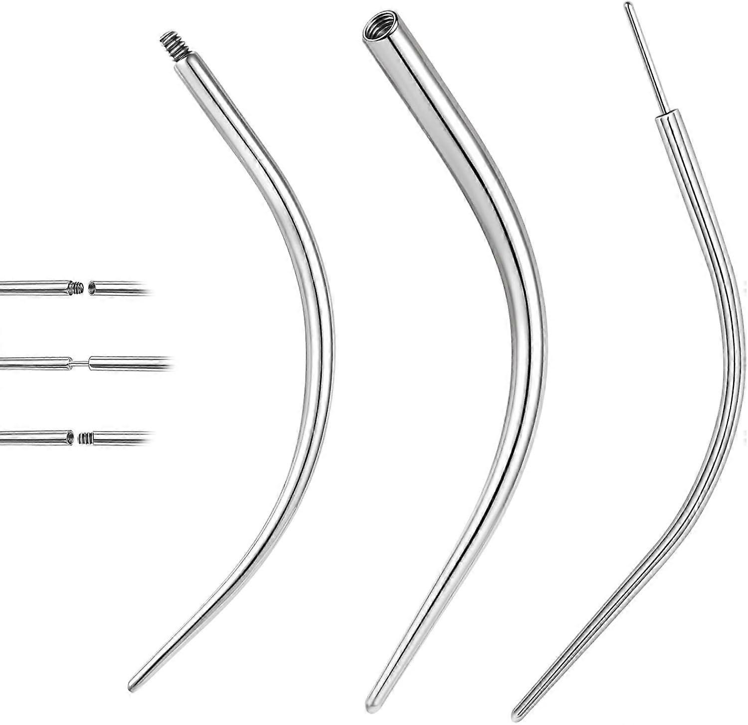 14G 16G 18G 20G Curved Piercing Taper, Titanium Threadless Insertion Pin for