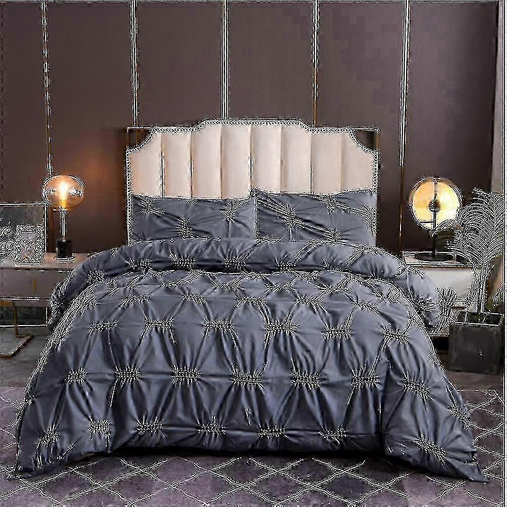 3 Piece Quilt Set - Breathable Ultra Soft Solid Color Bedspread Coverlet Comforter Set