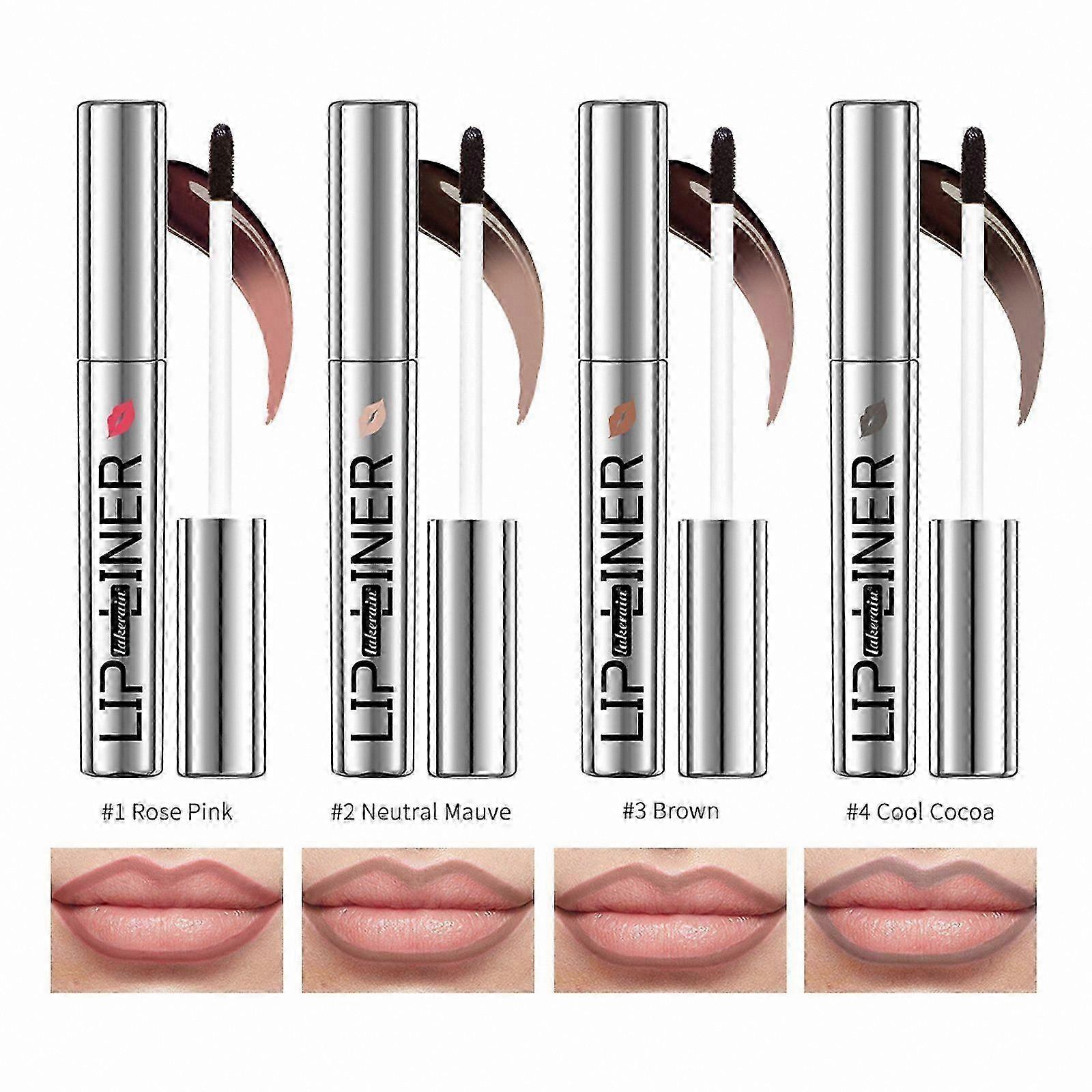 Long-Lasting Nude Lip Stain - Waterproof, Smudge-Proof Peel Off Tint with Matte Finish Non-Fading Lip Liner Alternative