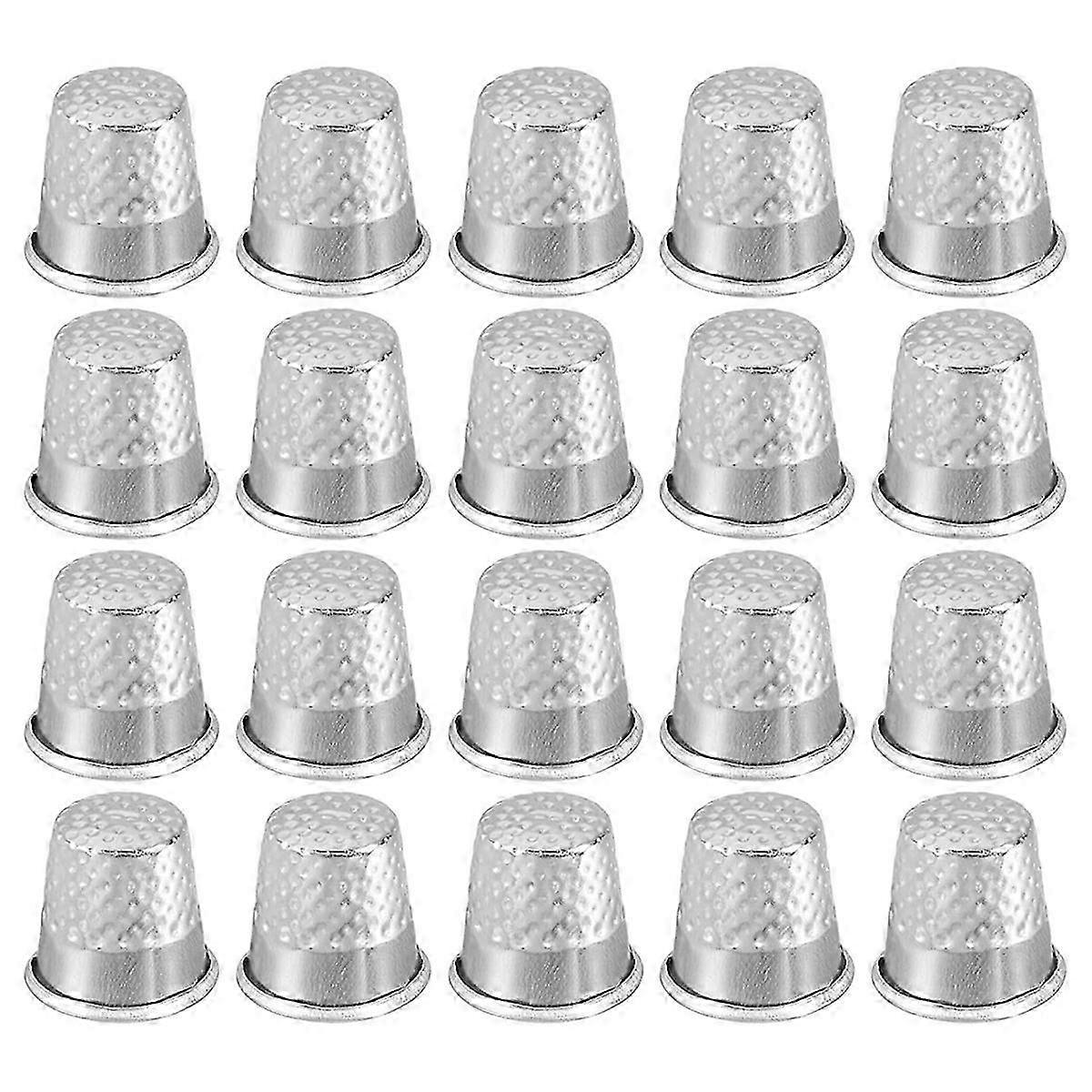 Sewing Thimble Finger Protector, 20 Pcs Metal Finger Shield Ring