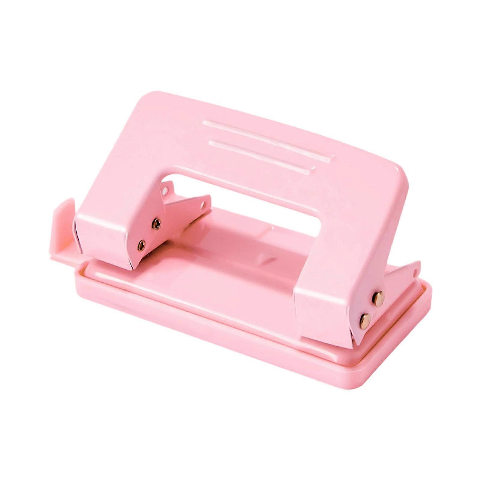 2 Holes Punch Paper Punch 1-10 Sheets Capacity Paper Puncher Manual Punching Machine Manual Puncher for Office School Pink