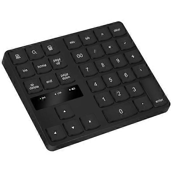 Wireless Numeric Keypad, Rechargeable Number Keyboard 35-Keys External Number Pad Portable Slim
