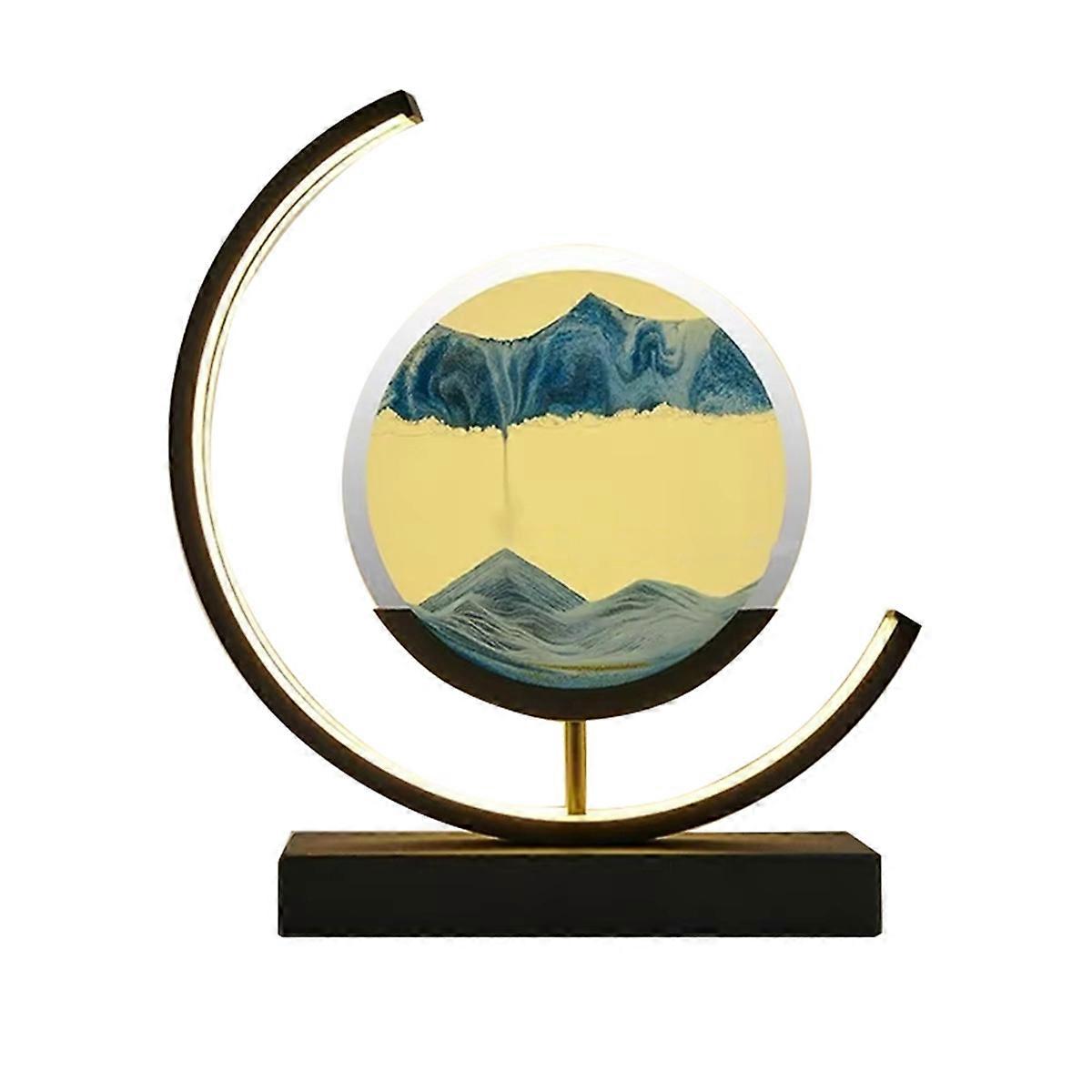 Lampe de table LED en sable mouvant, veilleuse à sable mouvant