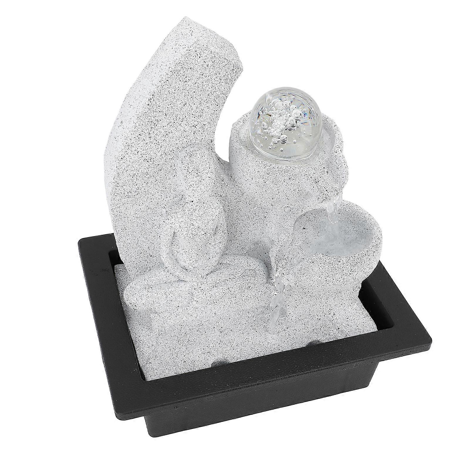 USB Tabletop Fountain 27.7x23x17.5cm with Multicolor LED Lights