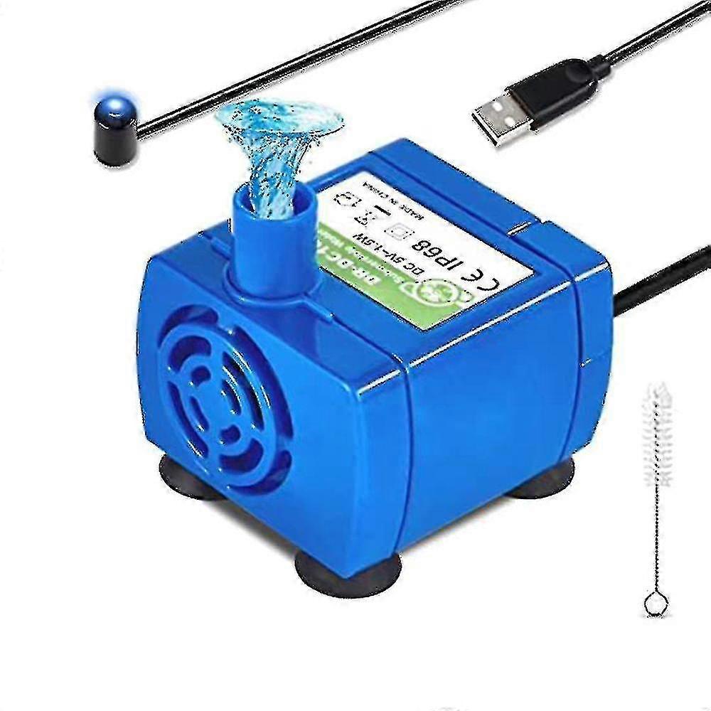 Pet fountain pump, suitable for round/square/flower cap styles, ultra-quiet and low power consumption
