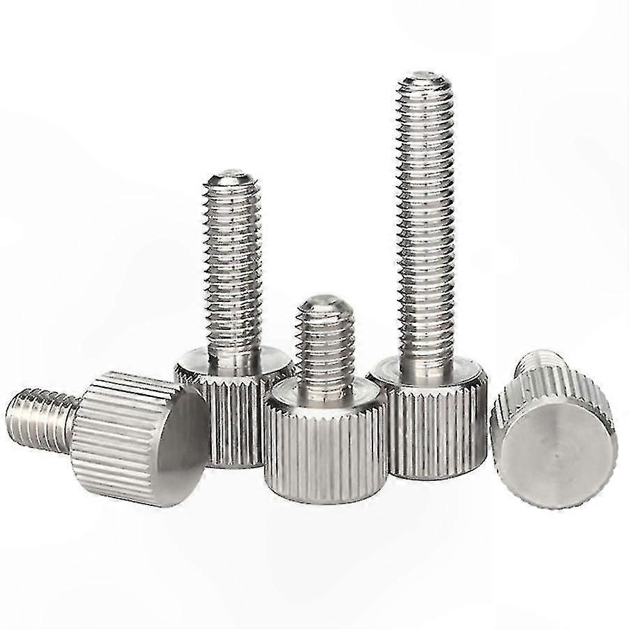 Laposfejű szárnyas csavarok, recézett rozsdamentes acél csavarok M3-M6, 20 darabos