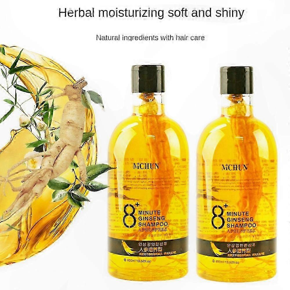 2-Pack Ginseng Shampoo 400ml for Hair Vitality and Strength Enhanced Formula with Herbal Extracts for All Hair Types