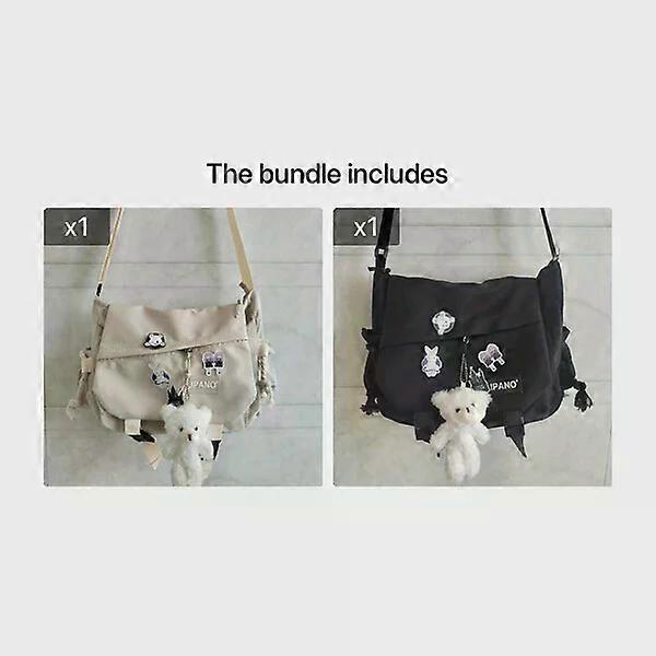 Men's nylon shoulder bag with adjustable straps, suitable for various weather conditions