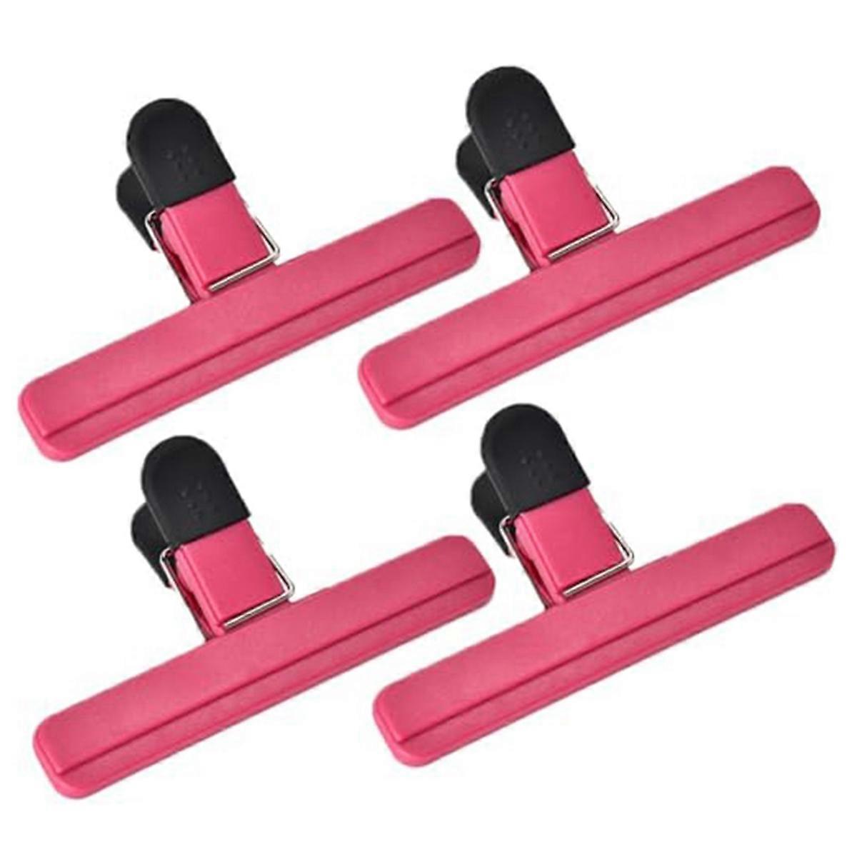 4 PCS Food Preservation and Moisture-Proof Fixed Clips - Upgraded Wide Clip for Food Storage Rose Large