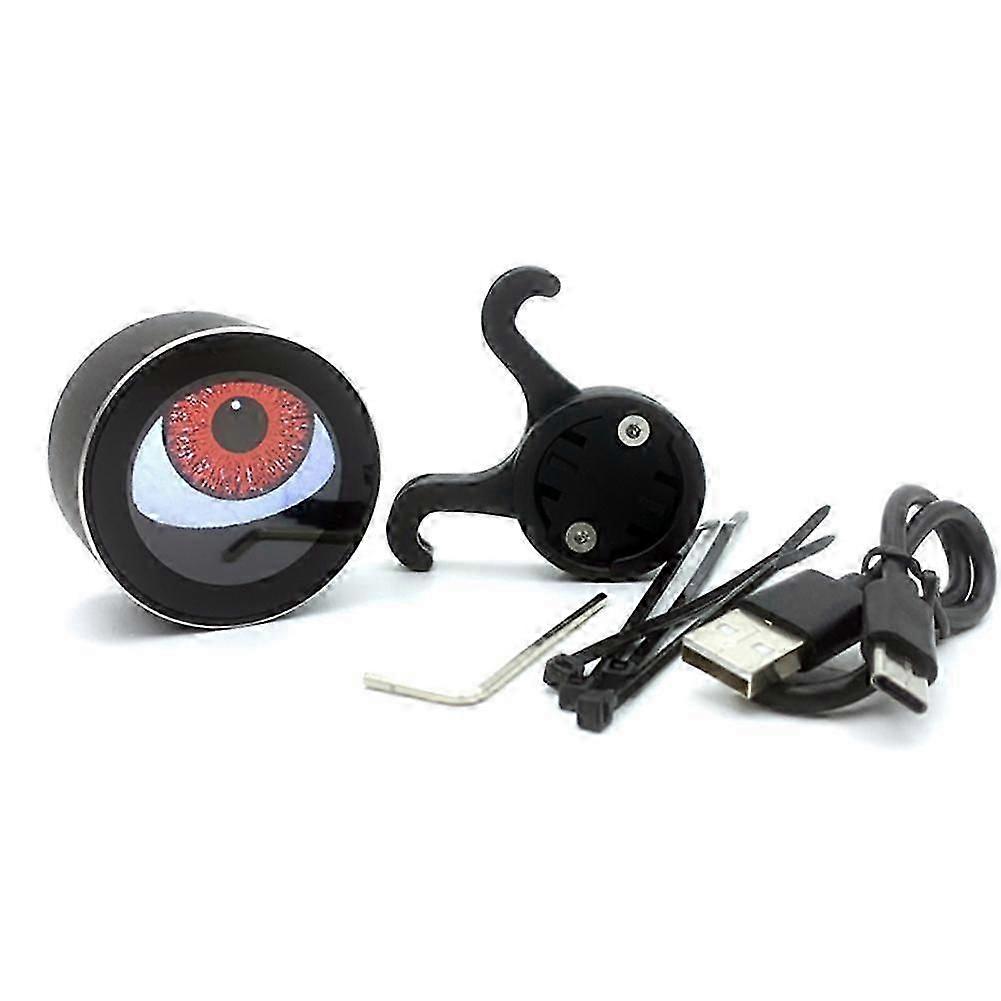 Feu Arrière Vélo 'Yeux Du Diable' LED Rechargeable – Lumière Intelligente Multicolore, Animations, Sécurité Nuit