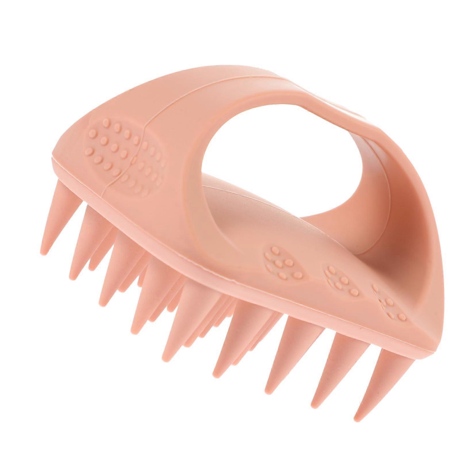 Scalp Exfoliator Brush WideTooth Silicone Hair Brush For Dandruff Relief Soft Bristles