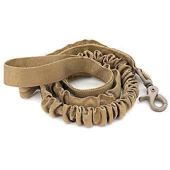 Bungee Hund Leine 2 Griff Katze Hund Haustier Leine Elastische Leinen Seil Tachtical Hund Training Leinen (Khaki)