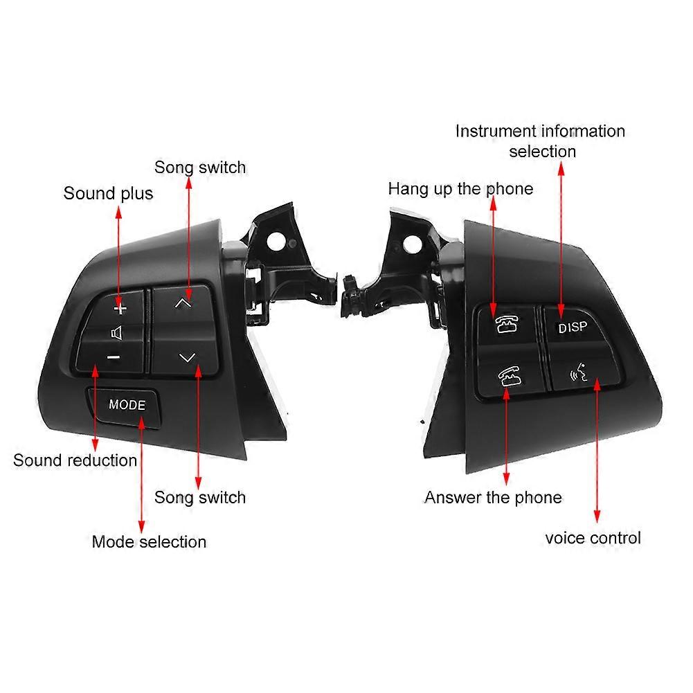 Steering Wheel Switch Buttons Left Right for Corolla 2010-2013 Black