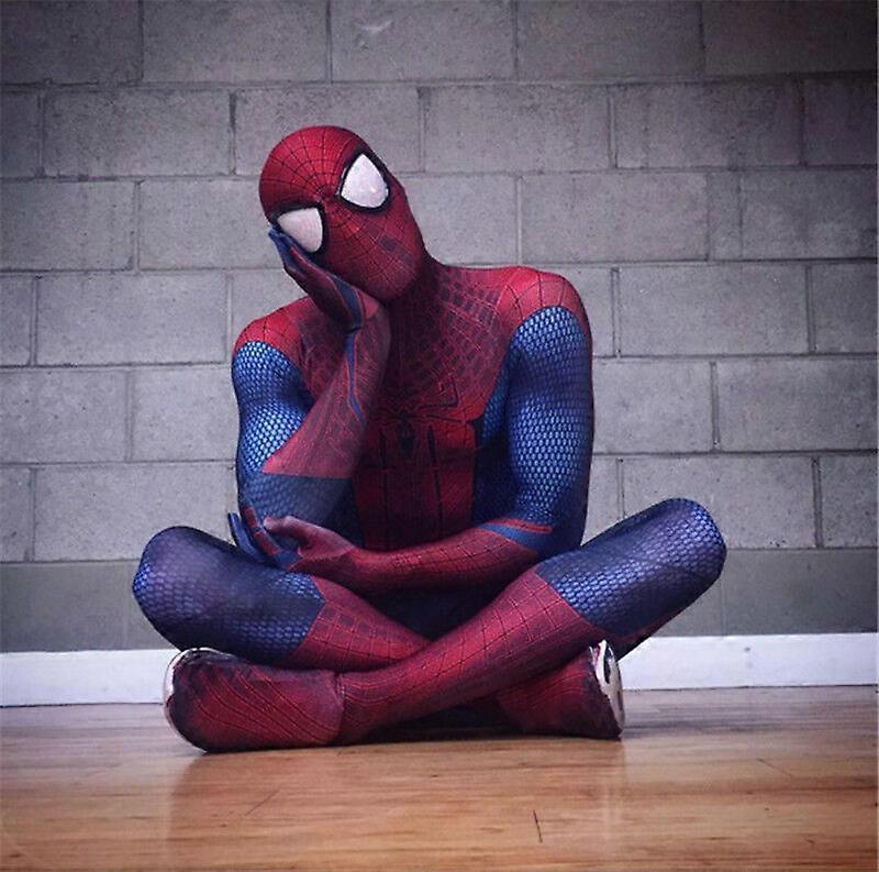 Spider-Man 2 Cosplay Costume Adult Halloween Jumpsuit 3D Mask Superhero Zentai