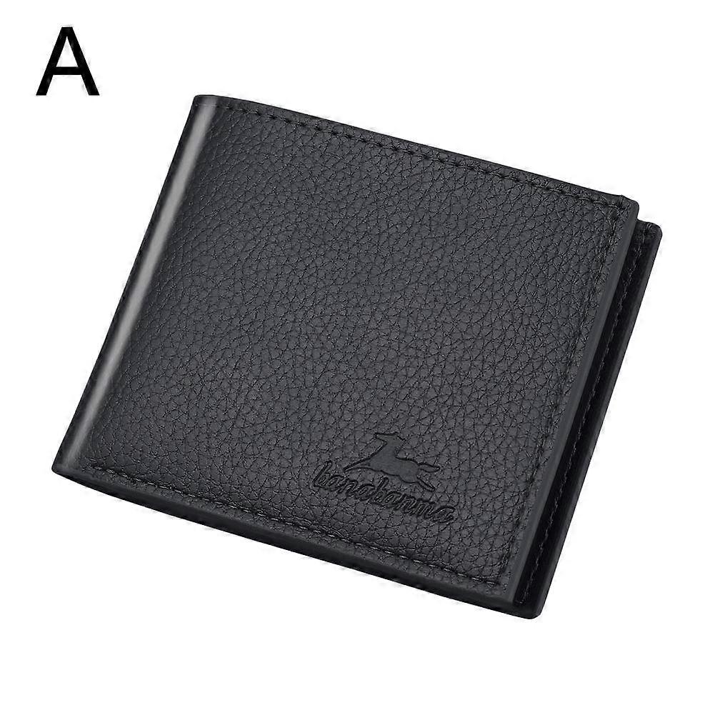 Cujmh Men’s Wallet PU Leather Short Bifold with Card Holder Durable Fashion Design