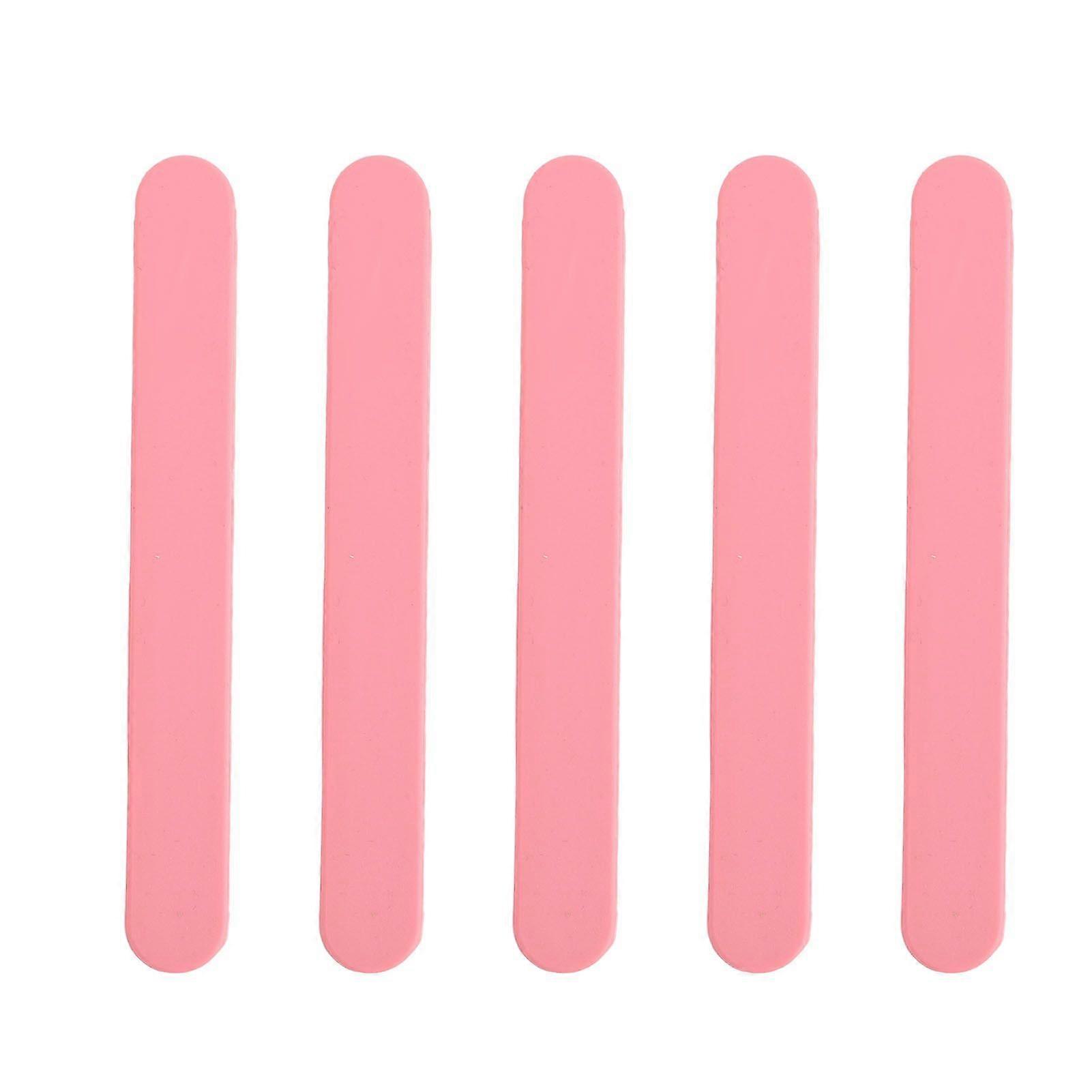 5pcs Silicone Stir Sticks for Hair Removal Reusable Non Stick Silicone Wax Spatulas for Mixing Resin Paint Mask Crafts Pink