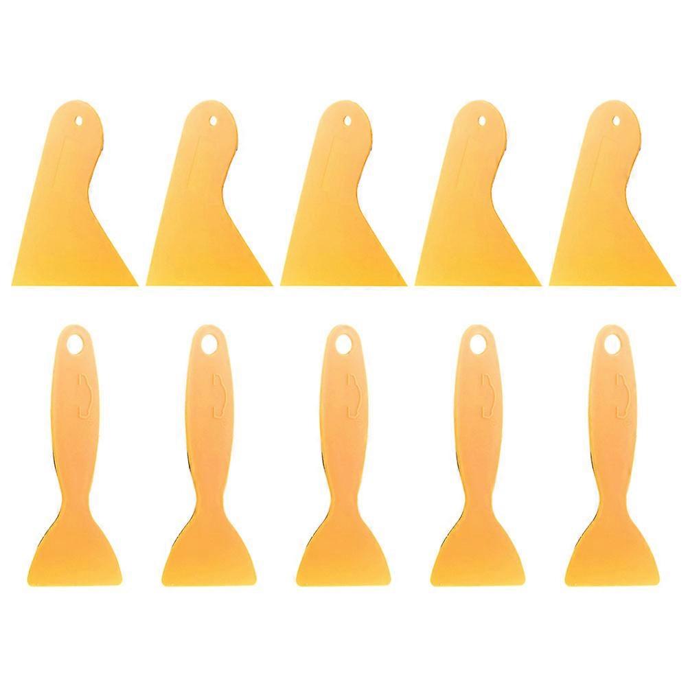 Craft Glue Applicator 10Pcs Yellow Scraping Plate Practical Design Tools For DIY Enthusiasts Large Size