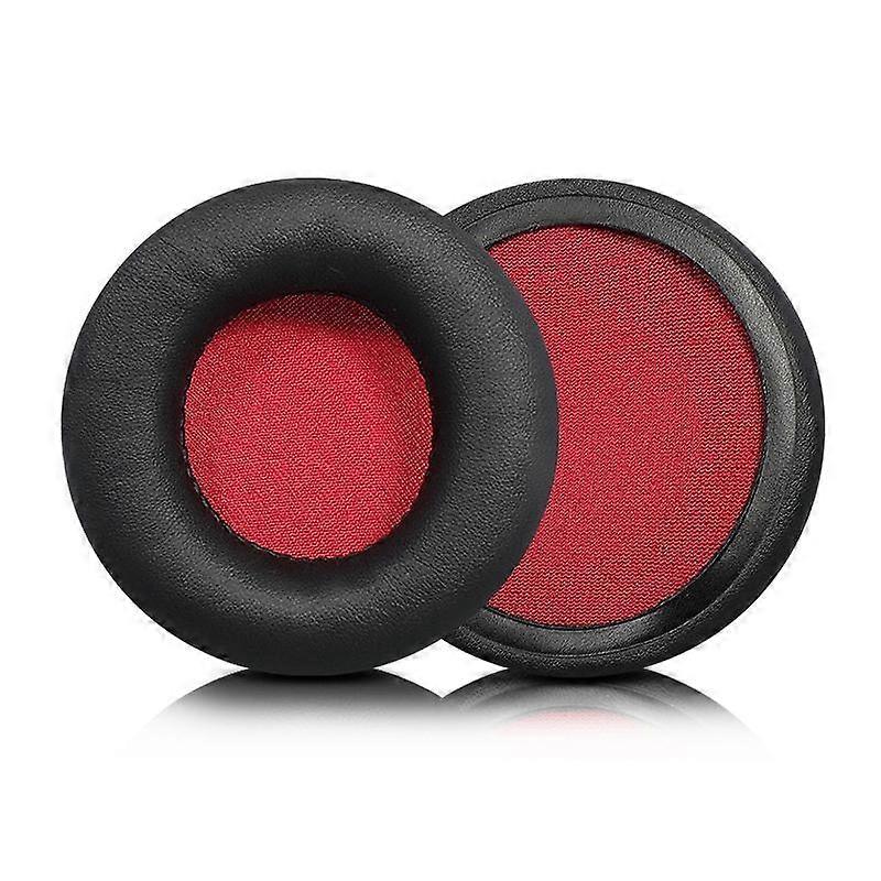 2pcs Earpads For ATH-AR3BT Black Red Protein Leather