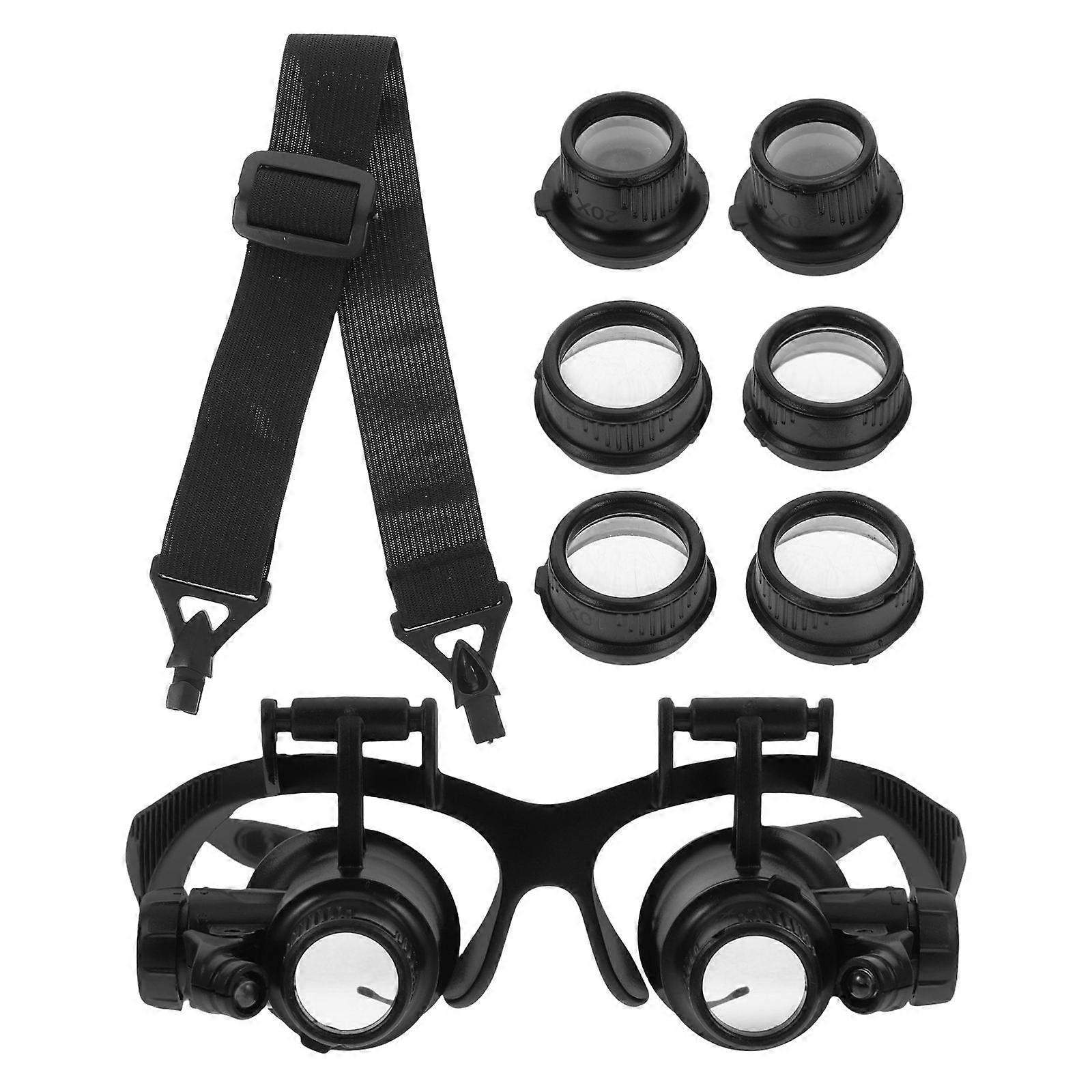 Lighted Magnifying Glass Headband Magnifier for Seniors 1Set