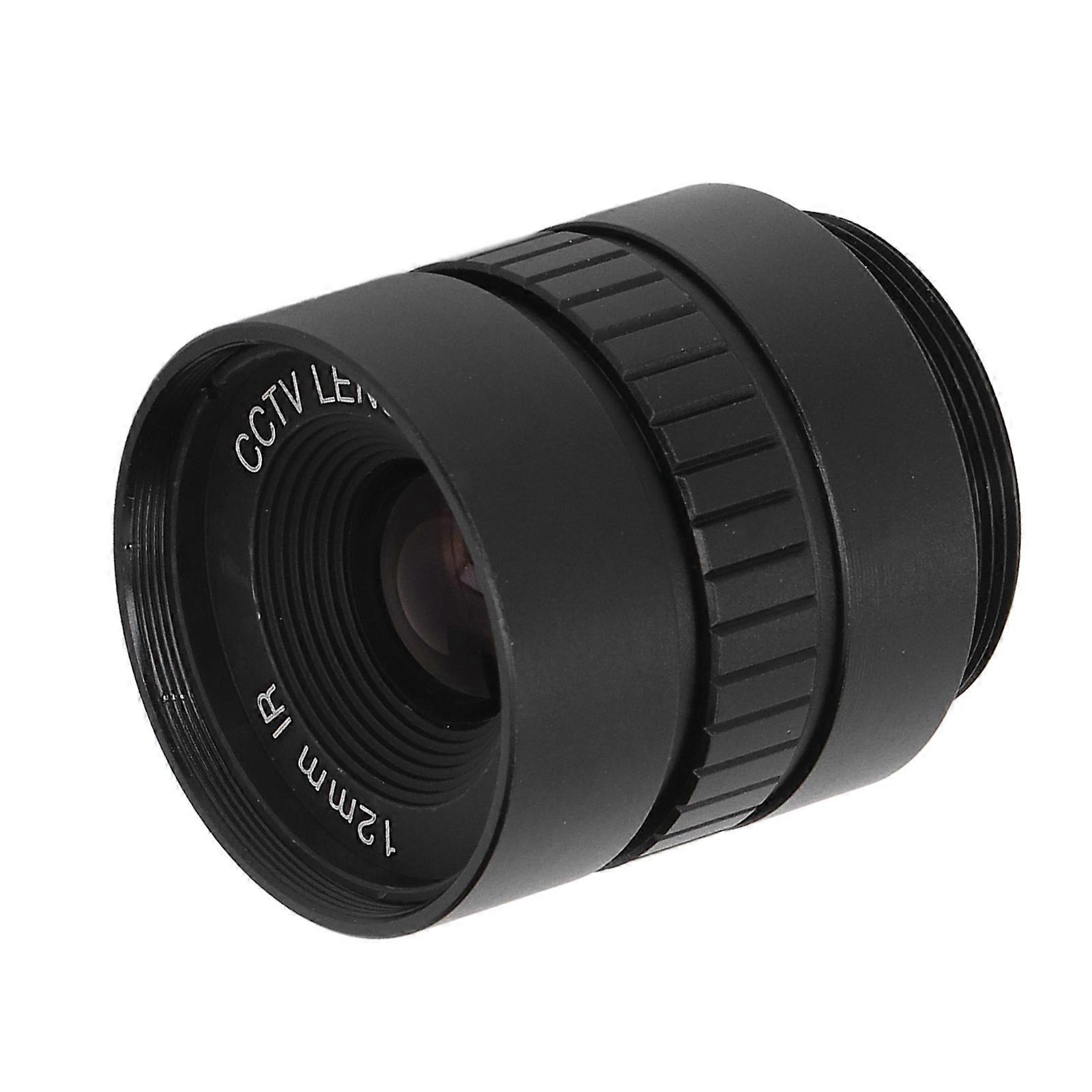 Objectif à monture CS, objectif grand angle à focale fixe 3 MP, objectif à iris manuel, distance focale de 12 mm pour caméra de surveillance