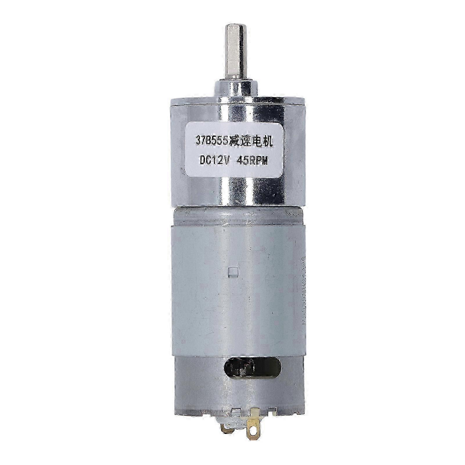 DC Geared Motor 45RPM Brass Coil Reversible Self Locking Wear Resistant Speed Reduction Motor 12V