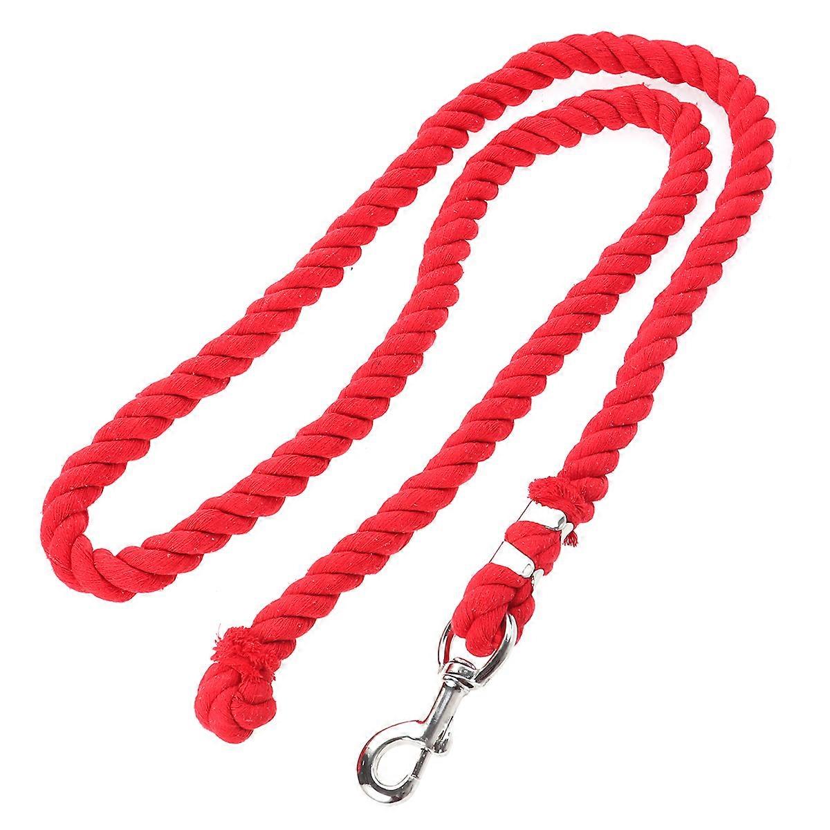Cotton Rope With Trigger Clip Snap Hook For Horse Owners In Red 1Set Suitable For Stable And Farm Daily Use