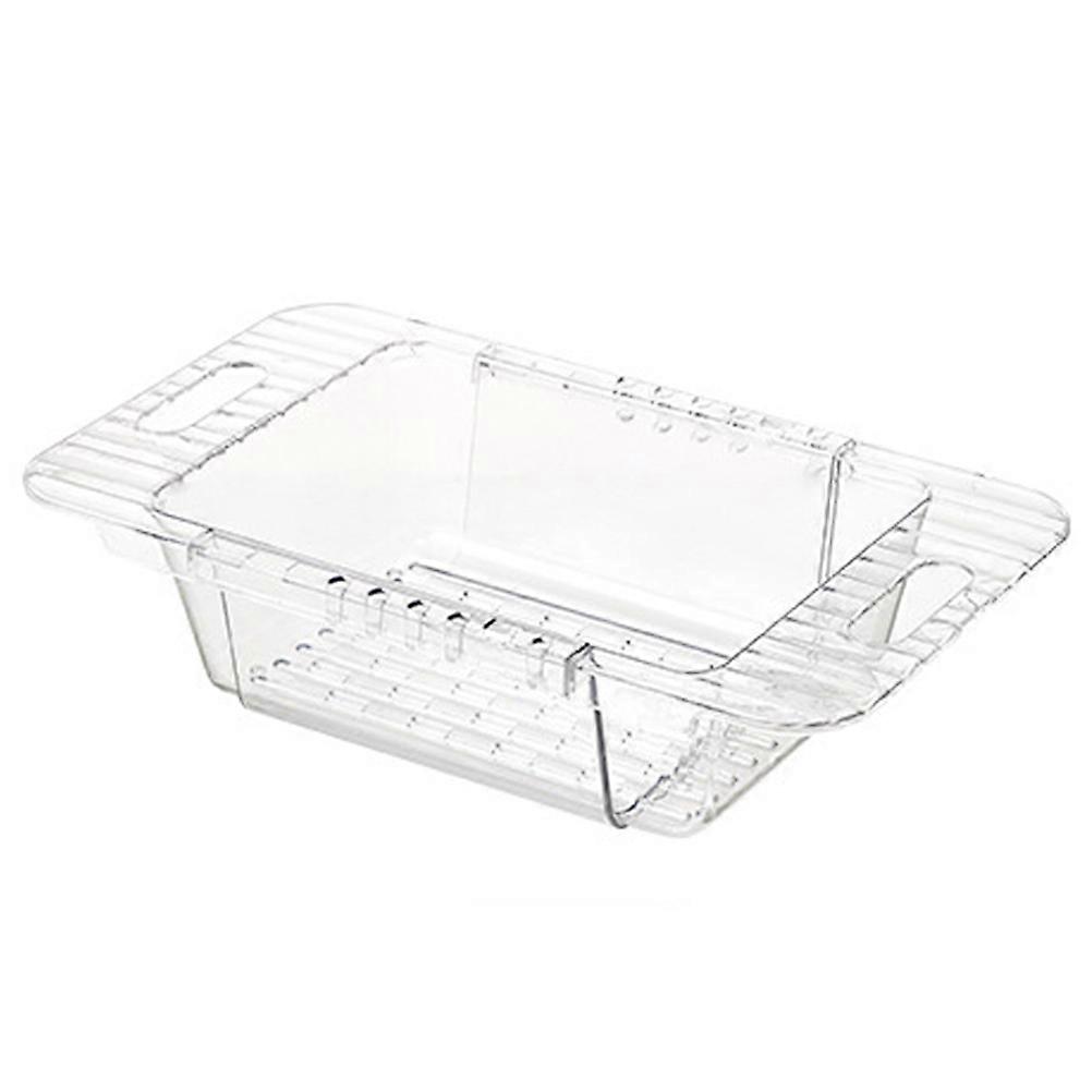 Vegetable Washing Plastic Draining Basket Kitchen Use Transparent Material for 1Pack