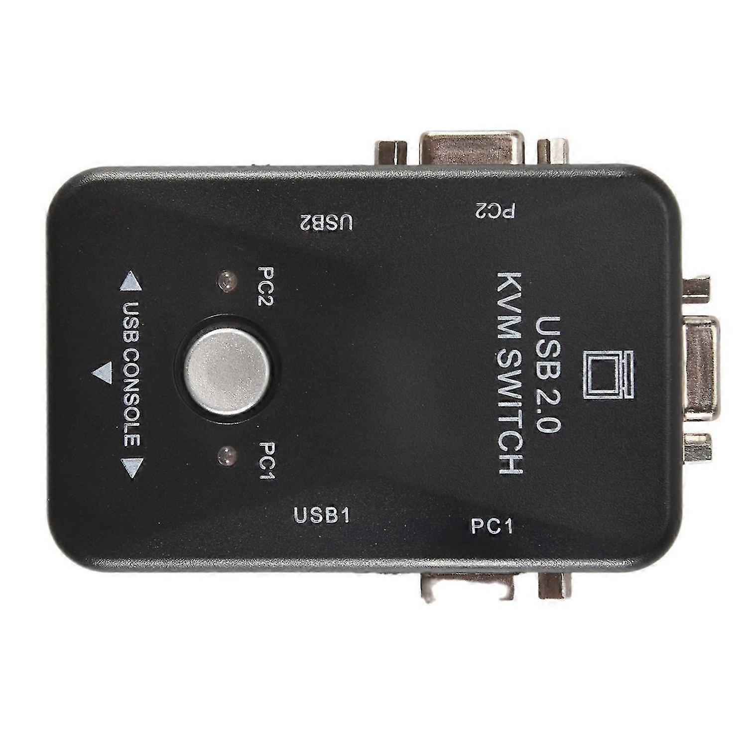 Usb Kvm Switch Switcher 2 Port Vga Svga Switch Box Usb 2.0 Mouse Keyboard 1920X1440 Switch Box