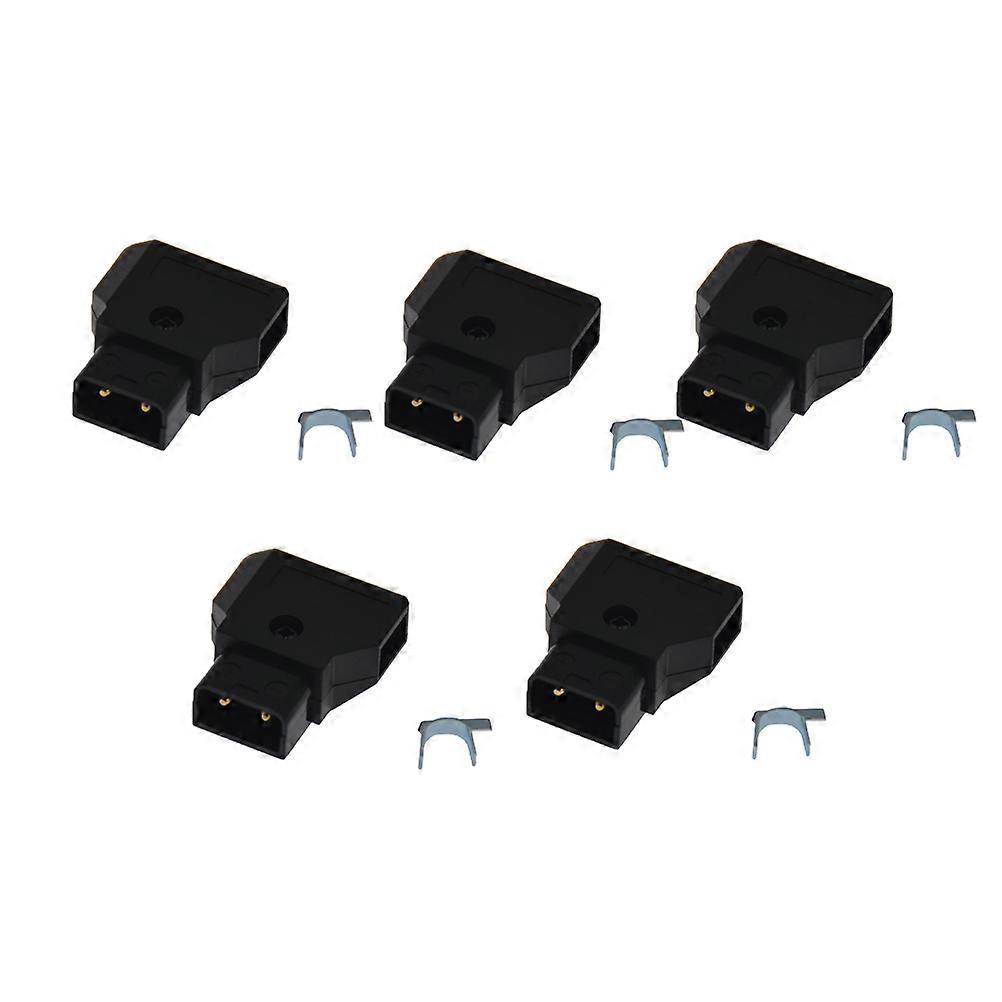 Wire Connector Jack Plug Photography Power Assembly Black Abs Copper Material 5Set