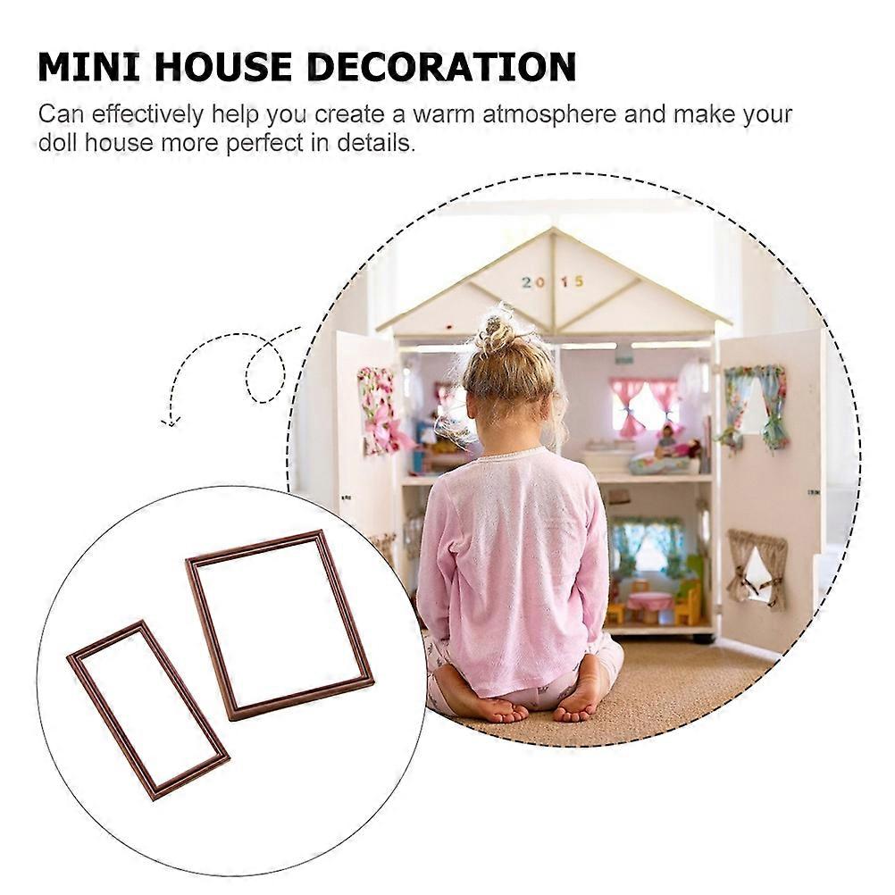 Mini Photo Frame Crafts Simulation Picture Frame for Home 2Pcs