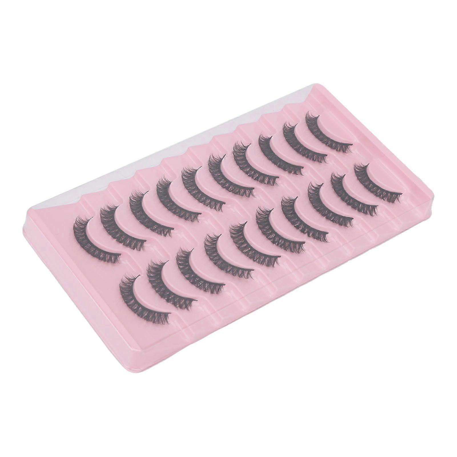10 Pairs False Eyelashes DD Curl Multipack Extension Lightweight Comfortable Soft Lashes Makeup Type A