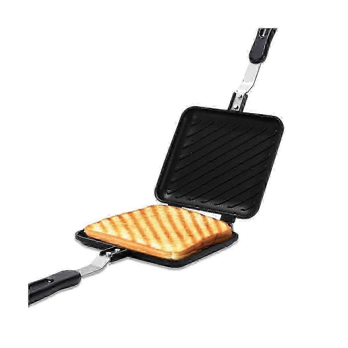 Grilovaný sendvičovač Chléb Toast Snídaňový stroj Hotdog Sendvičová pánev Nelepivý hliník Flip Pa