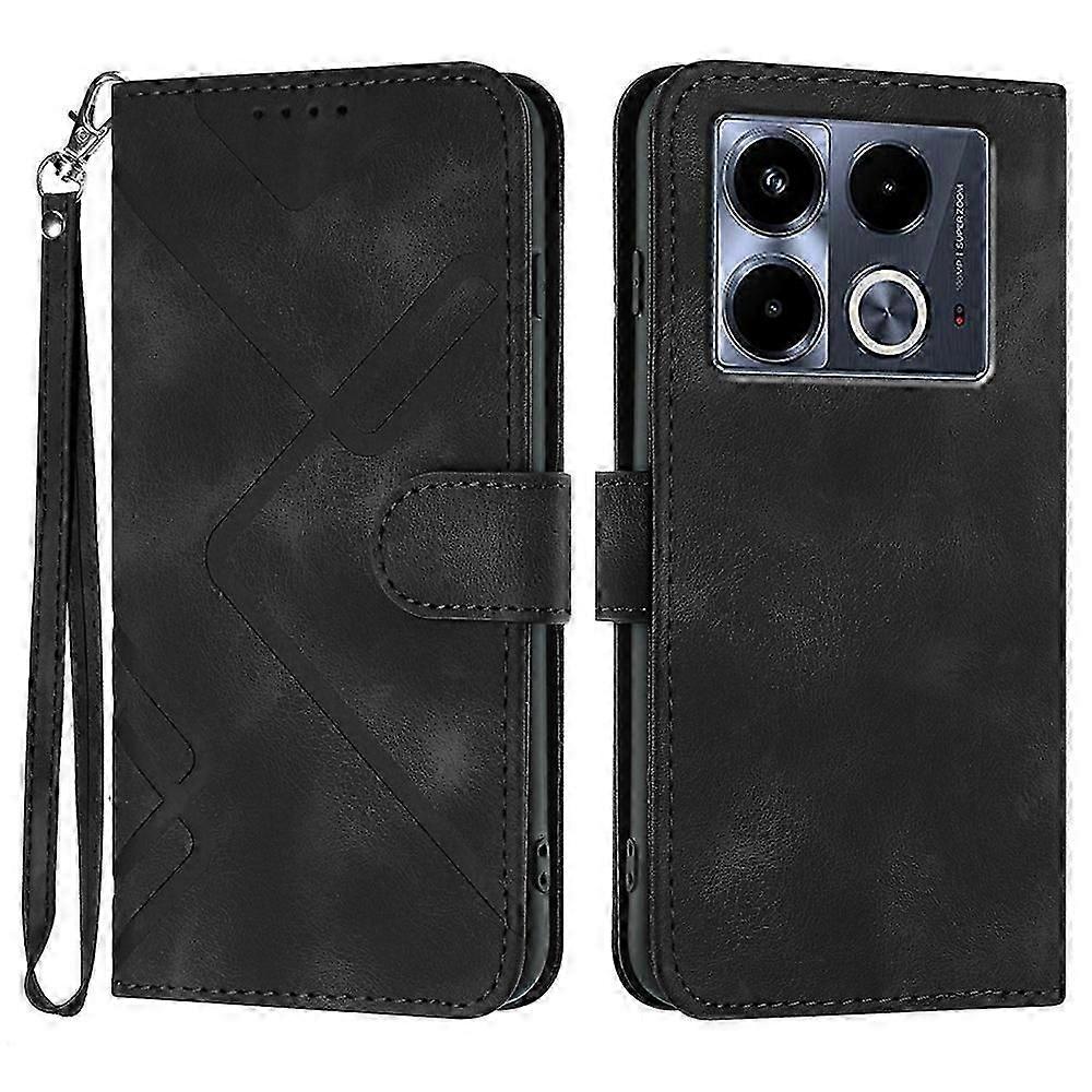 Line Pattern PU Case For Infinix Note 40 4G-2025-ss