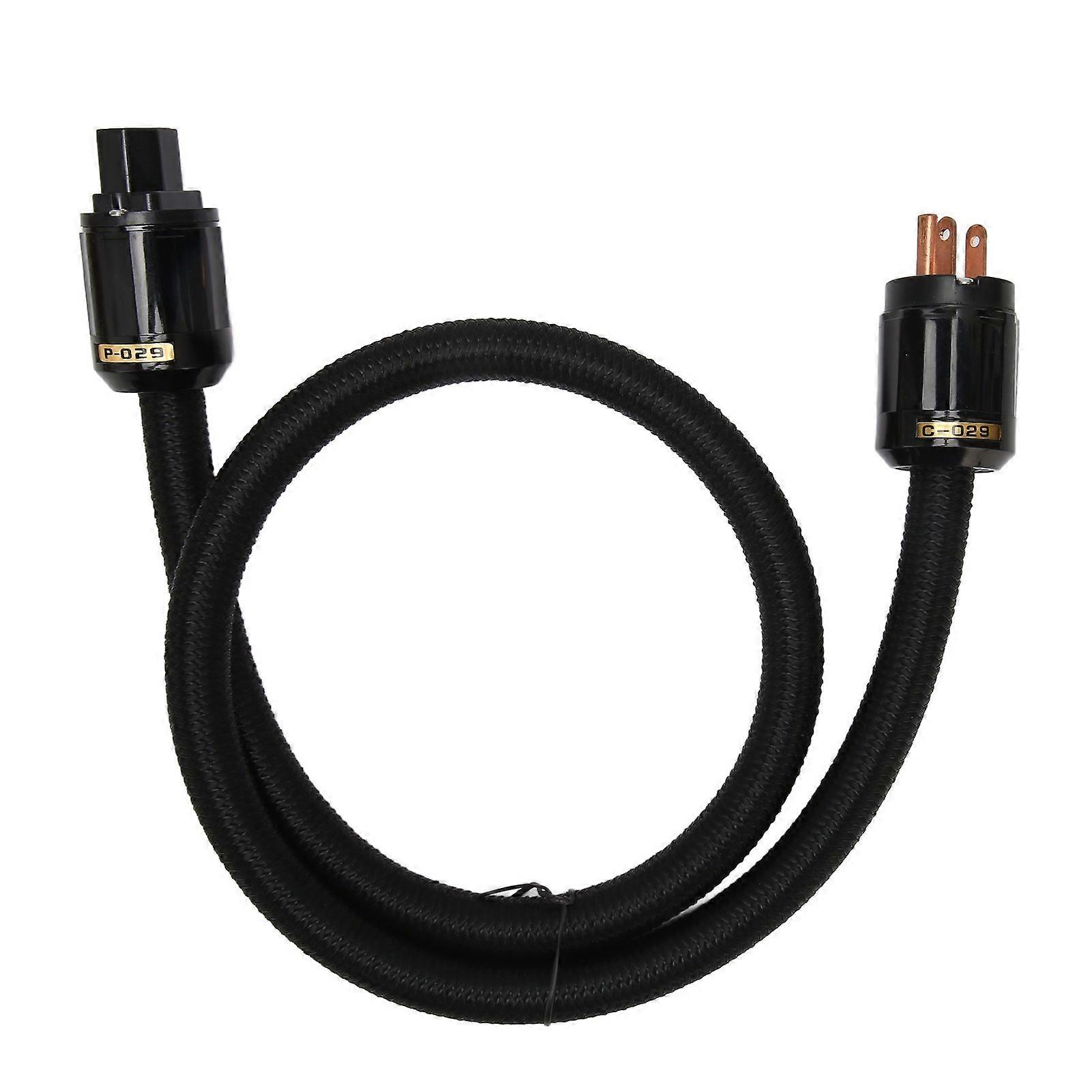 HiFi Power Cable 12AWG 3 Core Pure Copper Plug 15A AC Power Cord for Sound Equipment Amplifier