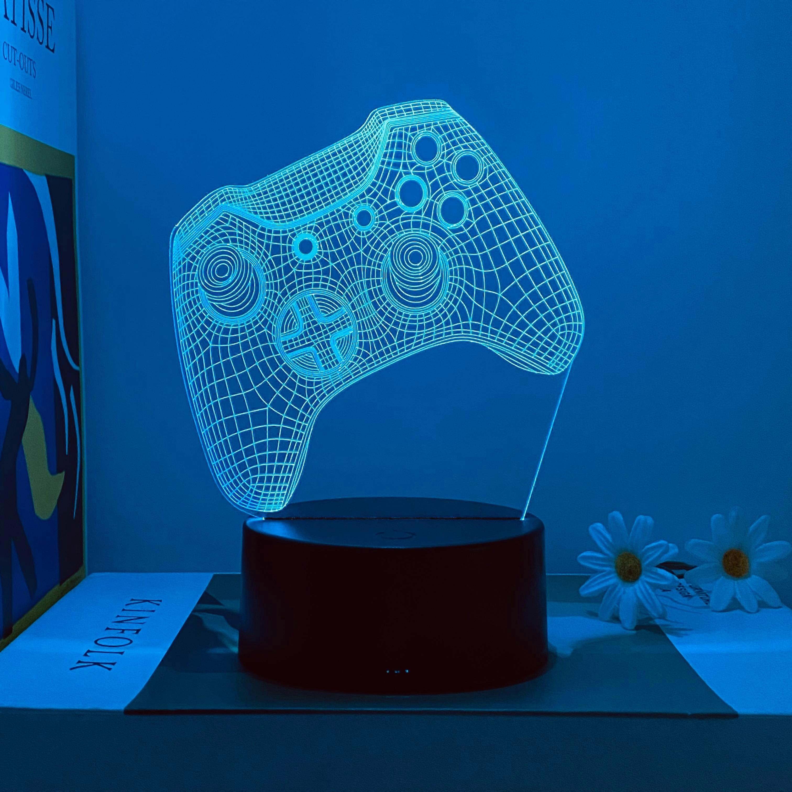 1pcs gamepad pattern LED night light, study bedroom atmosphere decorative light, USB plug, holiday gift light.