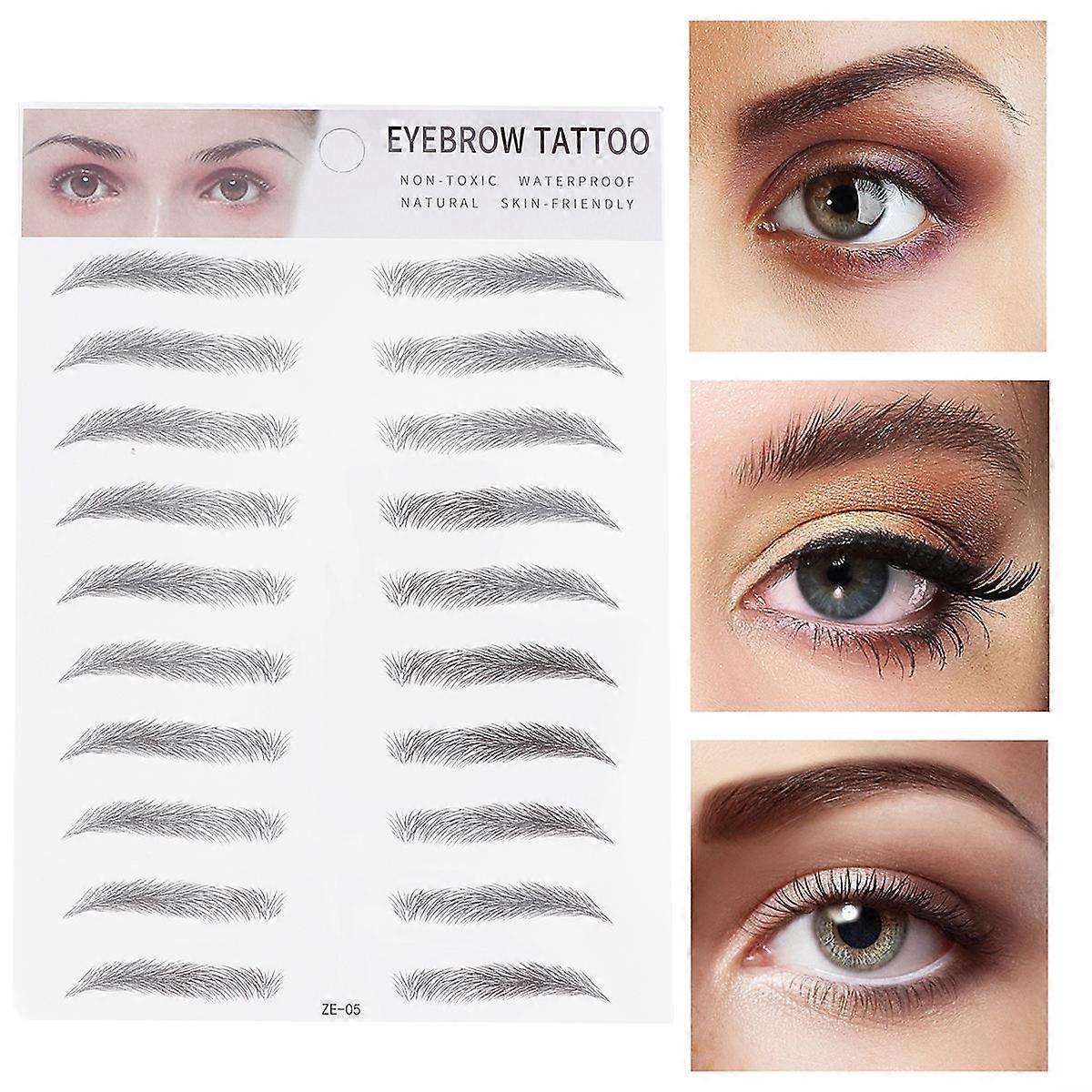 Eyebrow Tool Artificial Eyebrow for Make Up 2Pcs Black Stickers