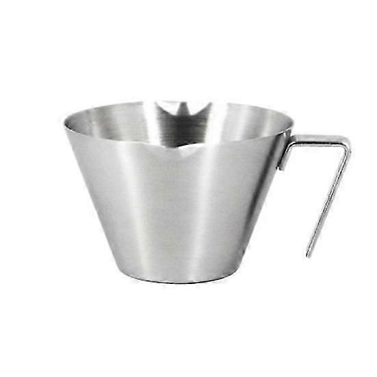 Espresso Measuring Cup Dual Scale Stainless Steel Coffee Cup with V-Shaped Spout 100ml Espresso Shots Cup with Handle Bean Weighing Tool for