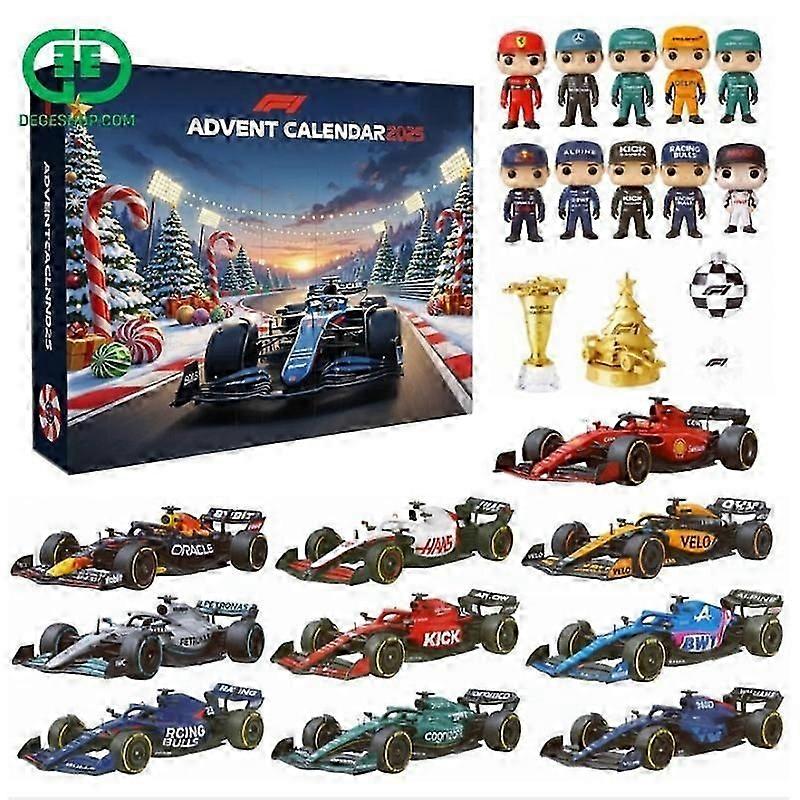 F1 Rennen Advent Countdown Feiertag Kalender Blind Box Weihnachtsbaumschmuck 1 Stück