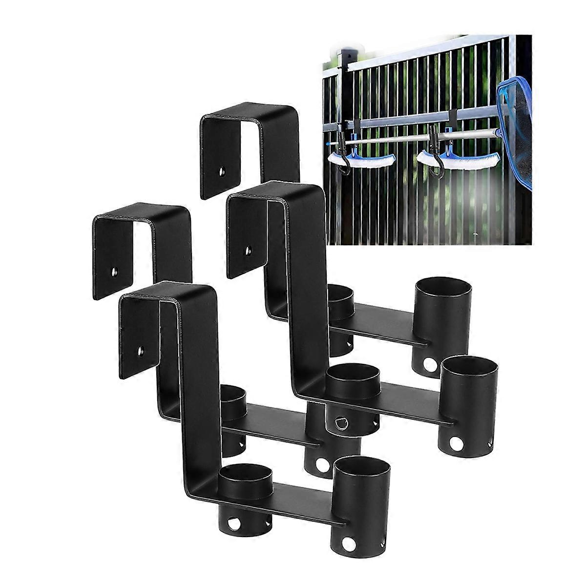 4 Pcs x Pool Fence Hooks, Pool Tool Organizer